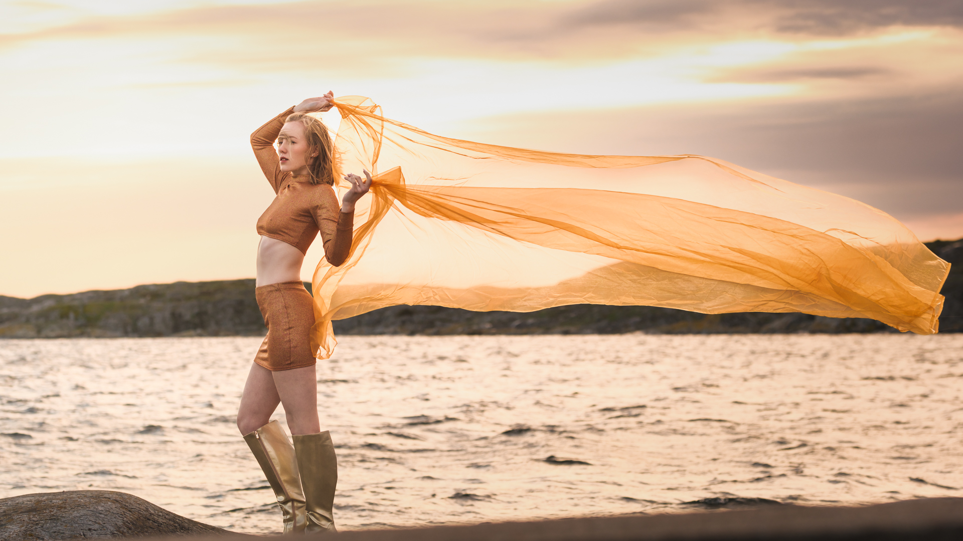 @LISA.kr54 – ep.2 … Faishion, Editorial, Hut, Meer, Sonnenuntergang, Leuchtturm